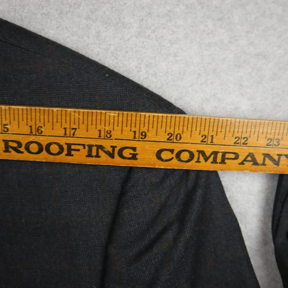 Jos. A. Bank Blazer Mens 46R 1905 Charcoal Wool Tailored Fit Glen Plaid Jacket